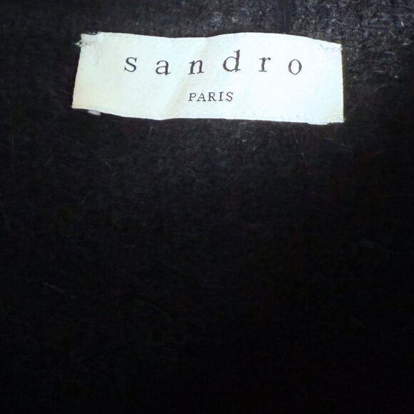 Sandro Alpaca Sweater with embroidered sleeves, sz S - Picture 5 of 6